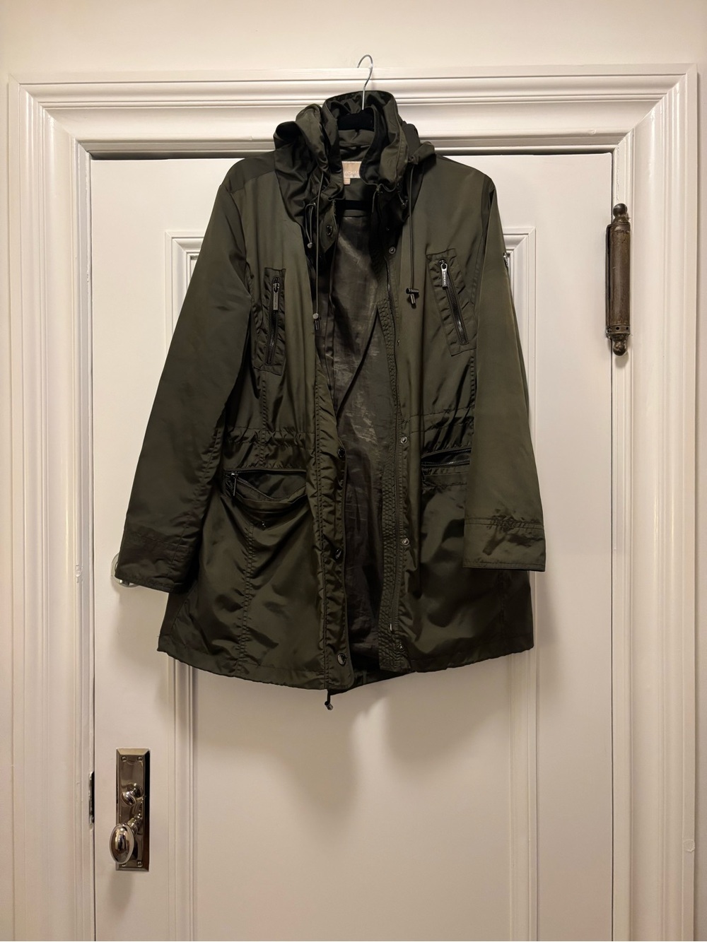 Michael Kors Olive Utility Hooded Jacket